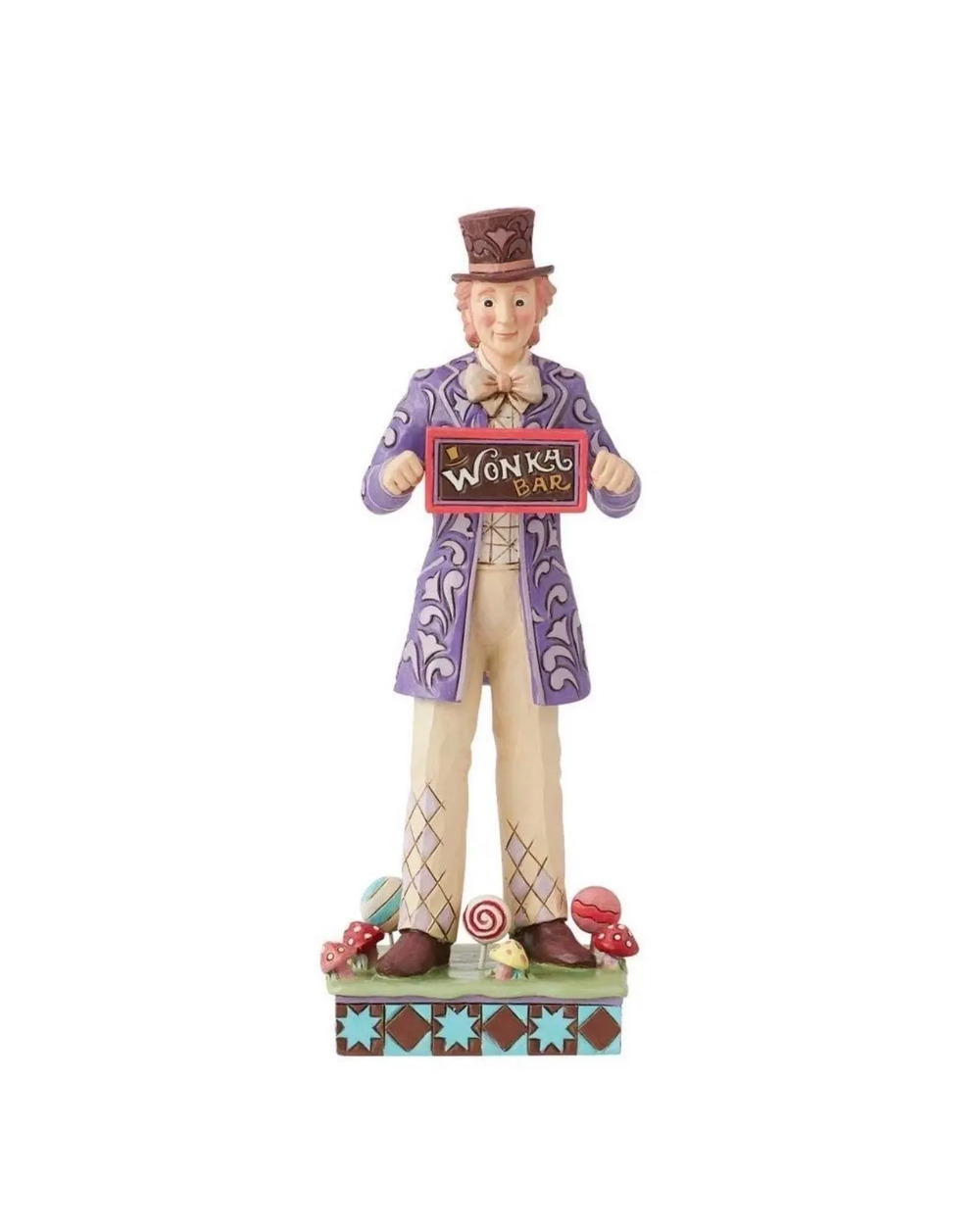 Jim Shore Willy Wonka Willy Wonka With Rotating Golden Ticket Figurine 6013720